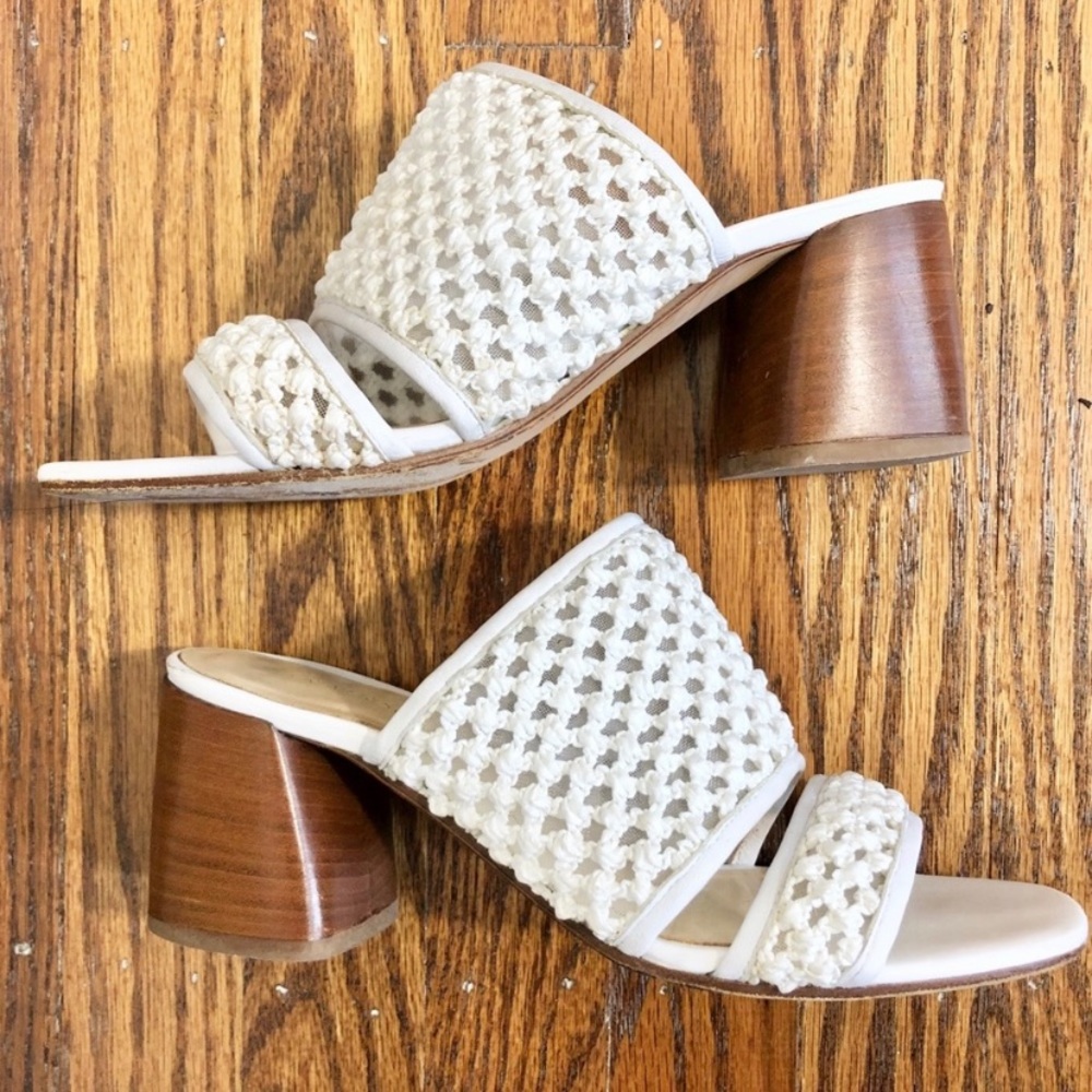 Creatures of Comfort white raffia sandal